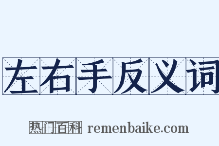 左右手反义词是什么意思的图片